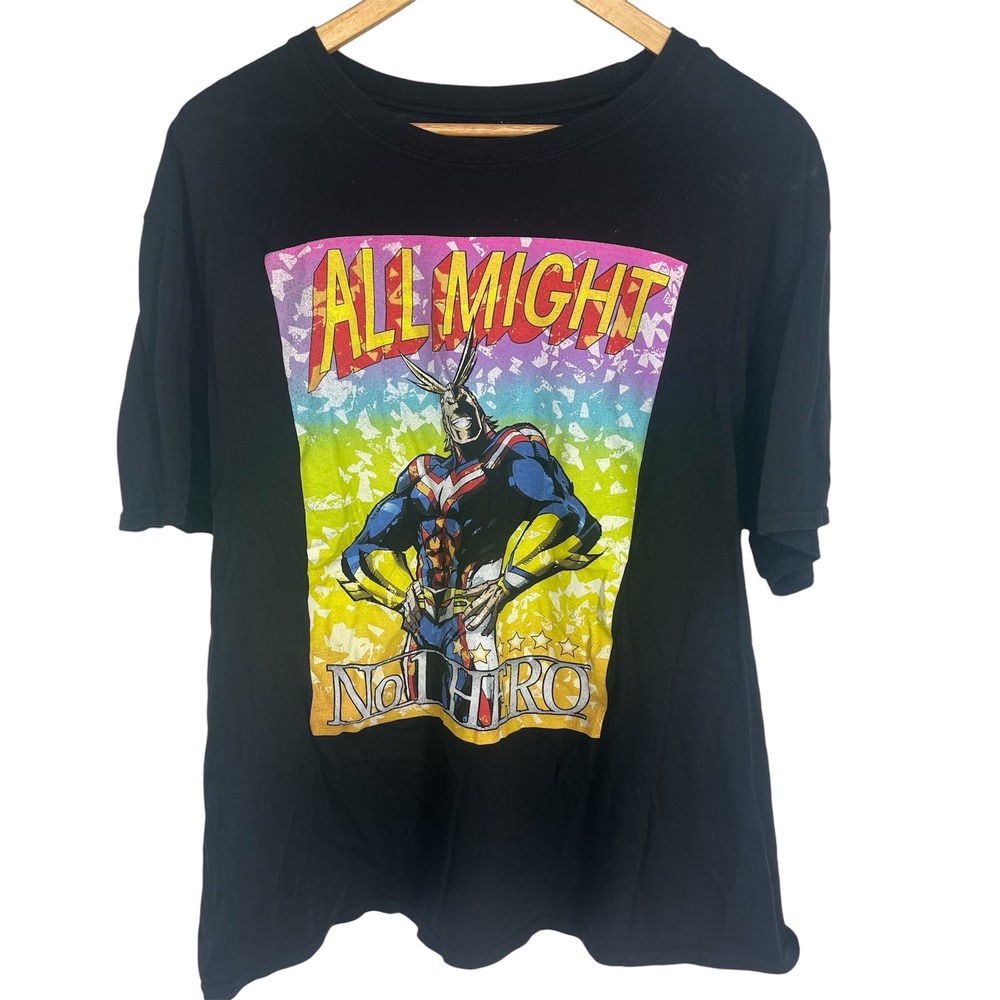My Hero Academia All‎ Might No 1 Hero Black T Shirt Mens X Large Anime Manga